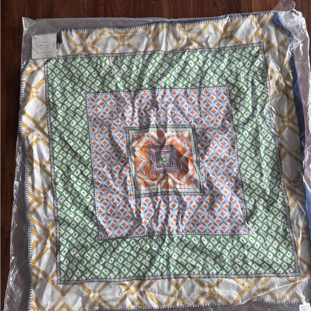 Pottery Barn Silk Pillow Covers: Two matching covers 24x24 inches- never used